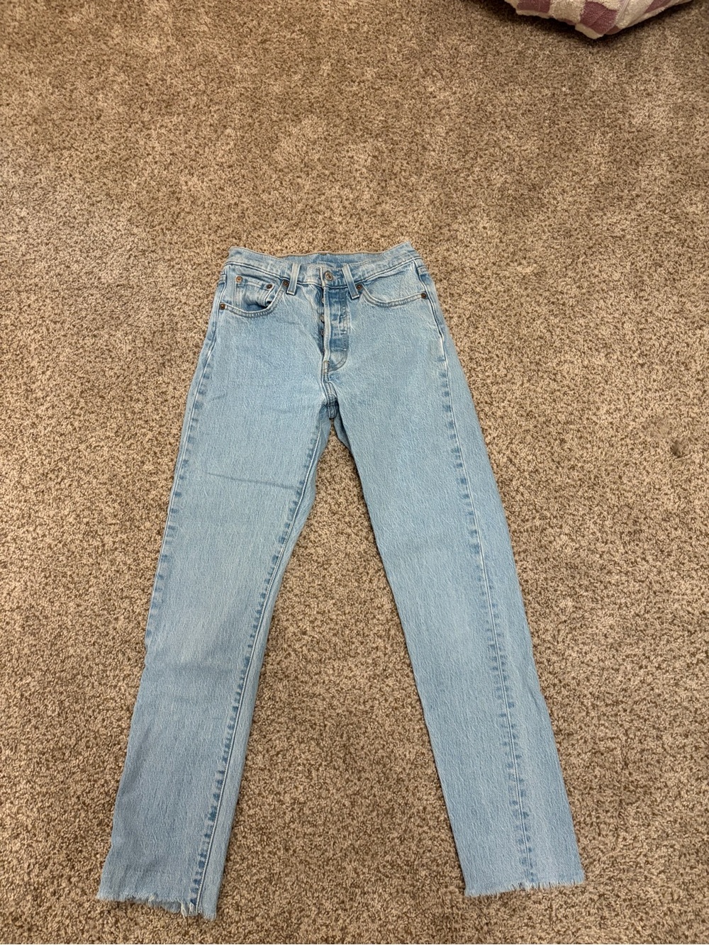 Levi's Light Wash High-Rise Straight Jeans
